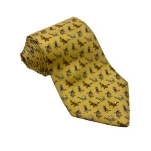 Salvatore Ferragamo Yellow Animal Tie